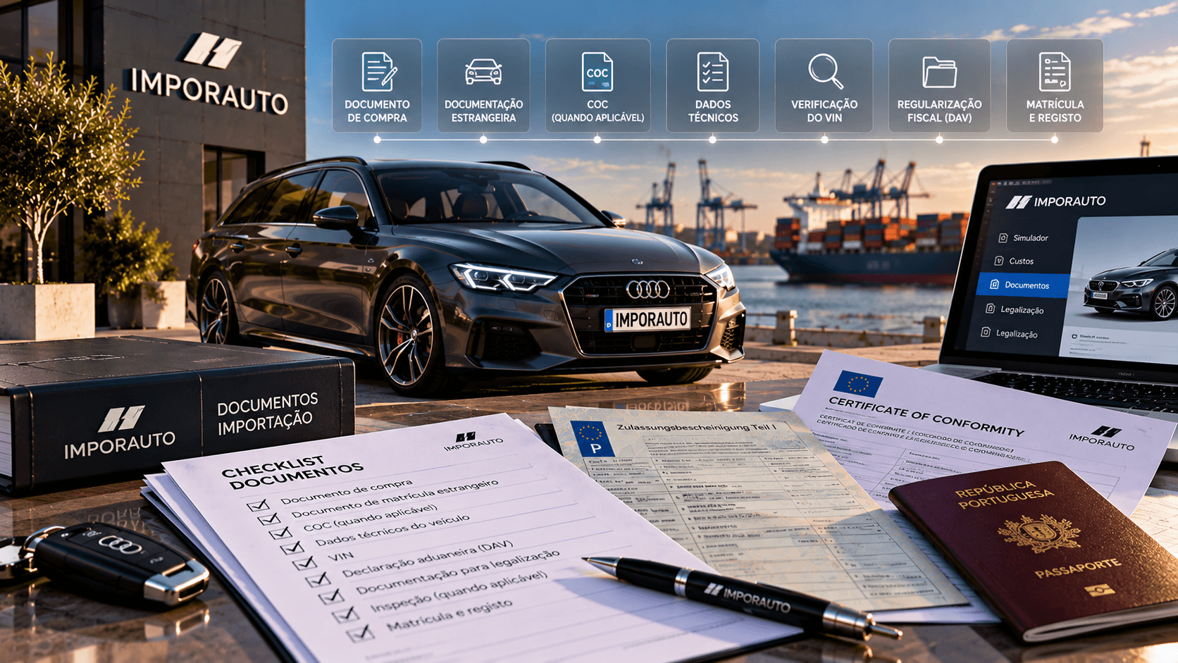 Documentos necessários para importar um automóvel para Portugal