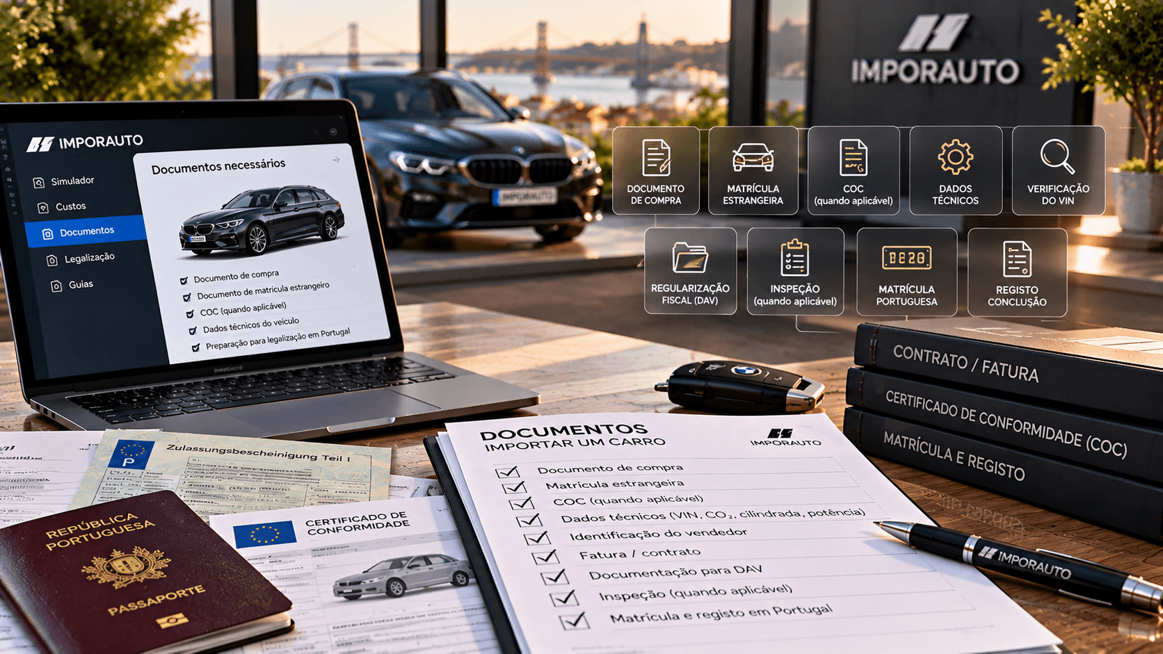 Verificação da documentação de um automóvel antes da importação