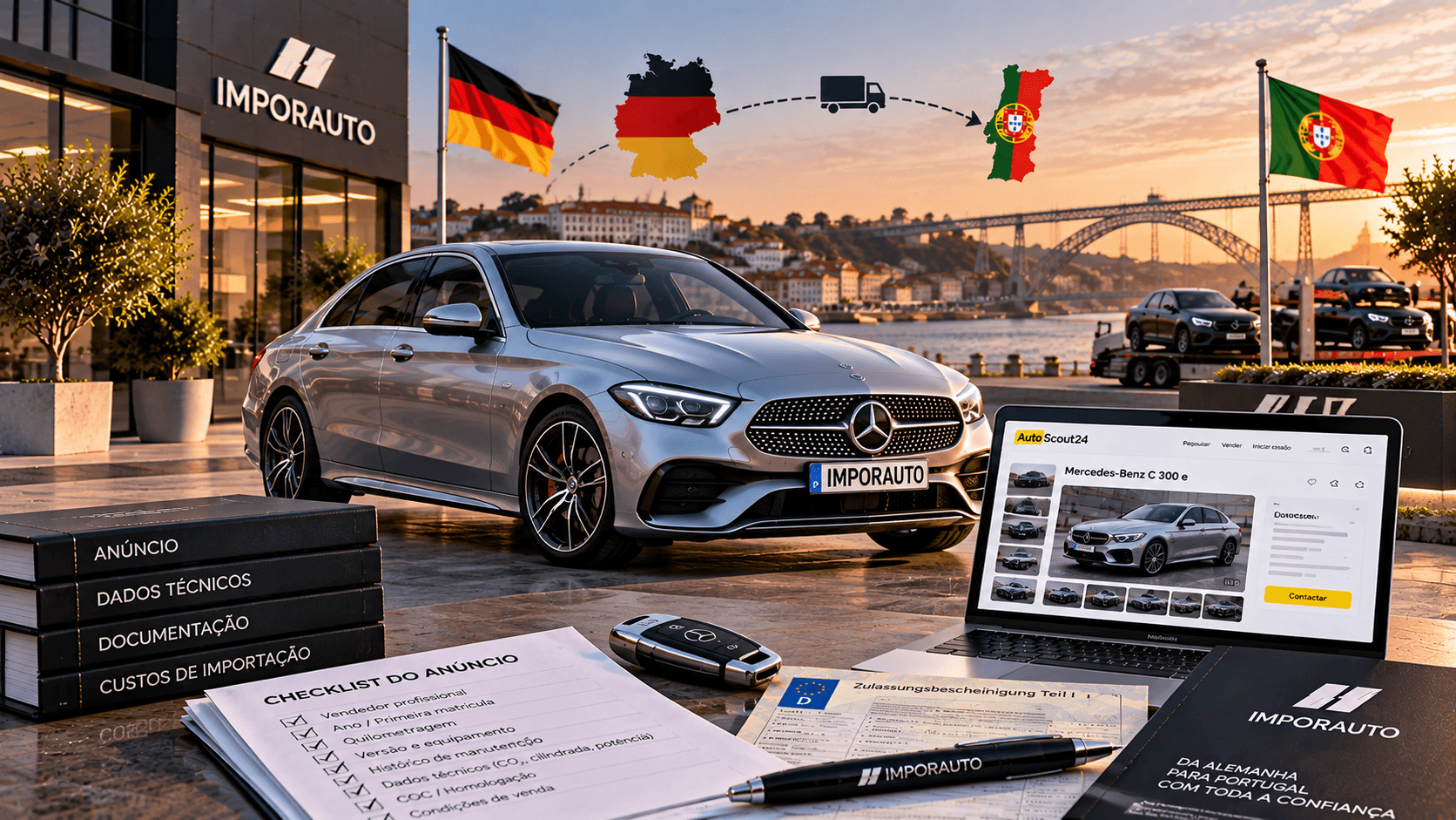 Mercedes-Benz C300e para importação da Alemanha para Portugal