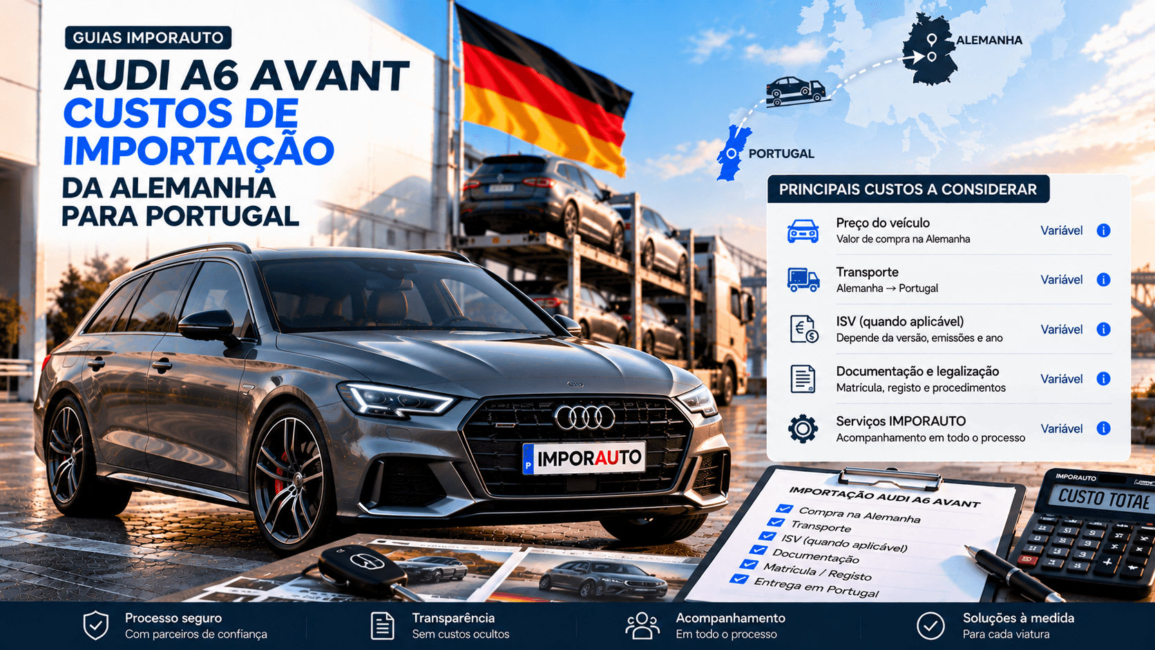 Análise dos custos de importação de um Audi A6 Avant