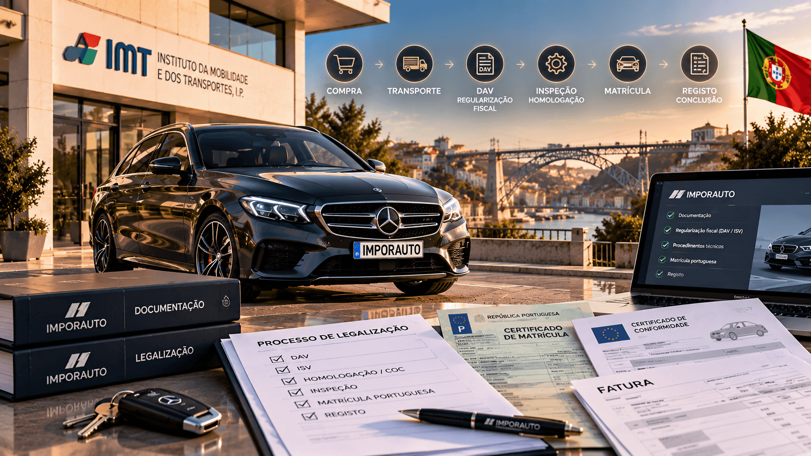 Legalização de automóvel importado em Portugal com a IMPORAUTO